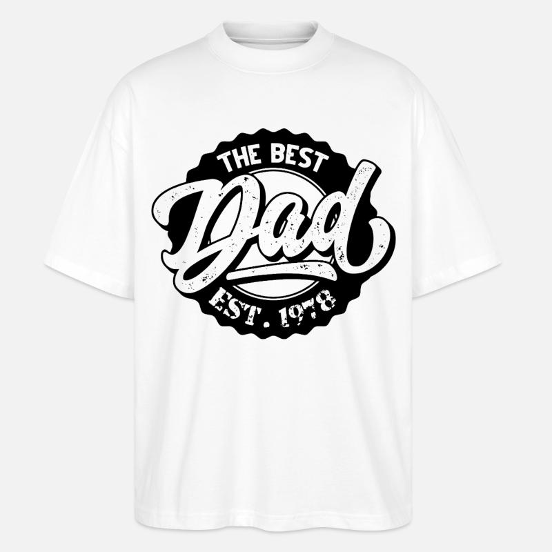 The Best Dad EST 1978 - Stanley/Stella Oversized Unisex Bio T-Shirt Blaster 2.0 - Weiß