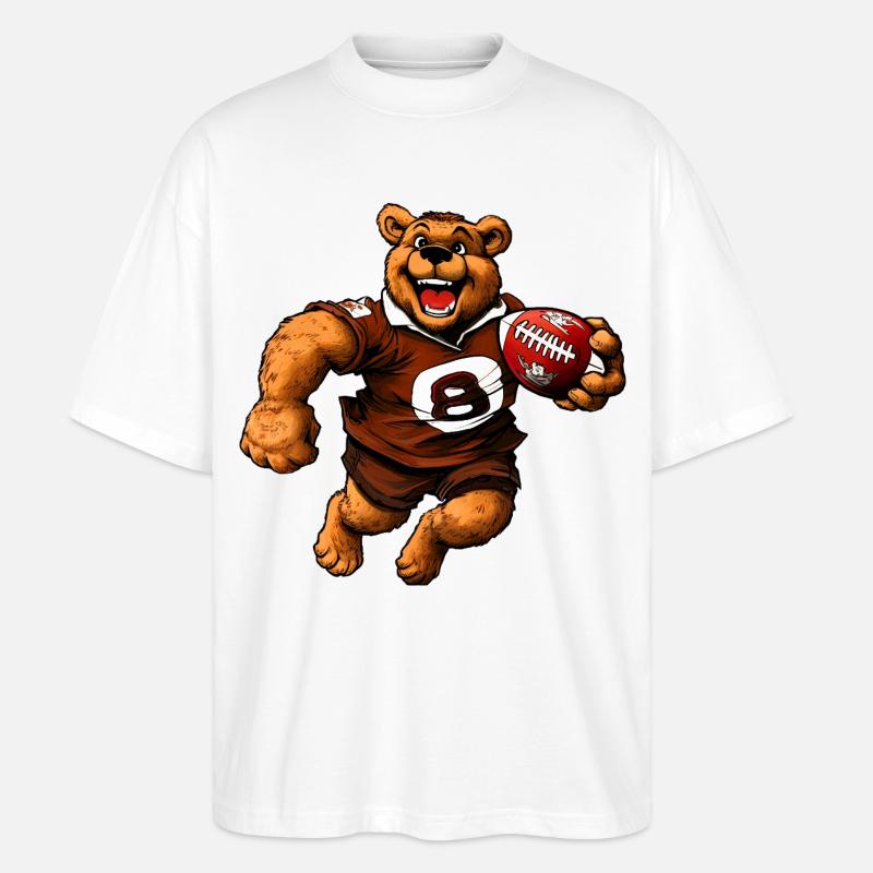 Bears Rugby - Stanley/Stella Oversized Unisex Organic T-shirt Blaster 2.0 - white