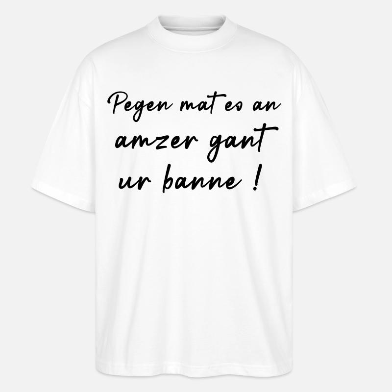 Mach dir einen Bann! - Stanley/Stella Oversized Unisex Bio T-Shirt Blaster 2.0 - Weiß