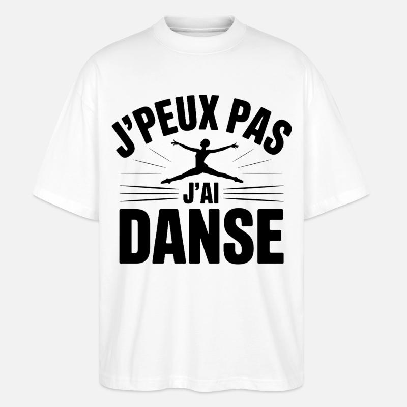 J'Peux Pas J'Ai Danse - T-shirt bio Blaster 2.0 coupe oversize Stanley/Stella Unisexe - blanc