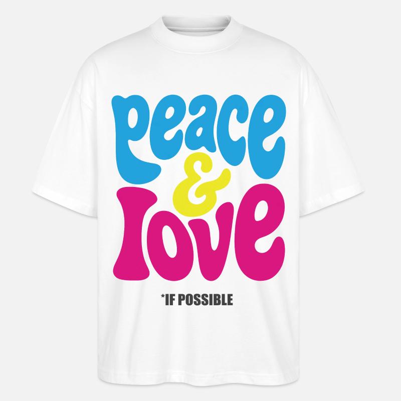 PEACE LOVE #4 - let's talk - T-shirt bio Blaster 2.0 coupe oversize Stanley/Stella Unisexe - blanc