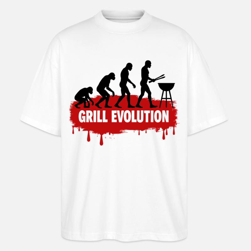 Grill Evolution - Stanley/Stella Oversized Unisex Bio T-Shirt Blaster 2.0 - Weiß