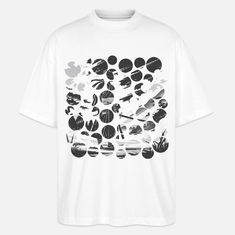 Japanischer Samurai in Schwarz-Weiß Landschaft - Stanley/Stella Oversized Unisex Bio T-Shirt Blaster 2.0 - Weiß