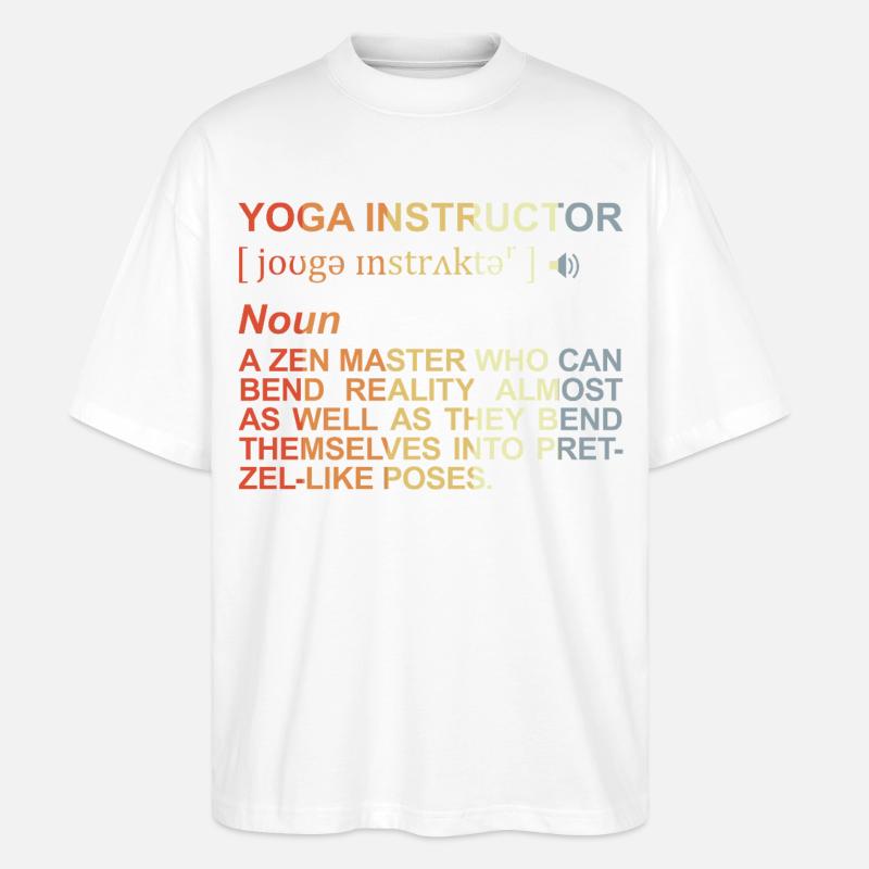 Yogalehrer Begriff - Stanley/Stella Oversized Unisex Bio T-Shirt Blaster 2.0 - Weiß