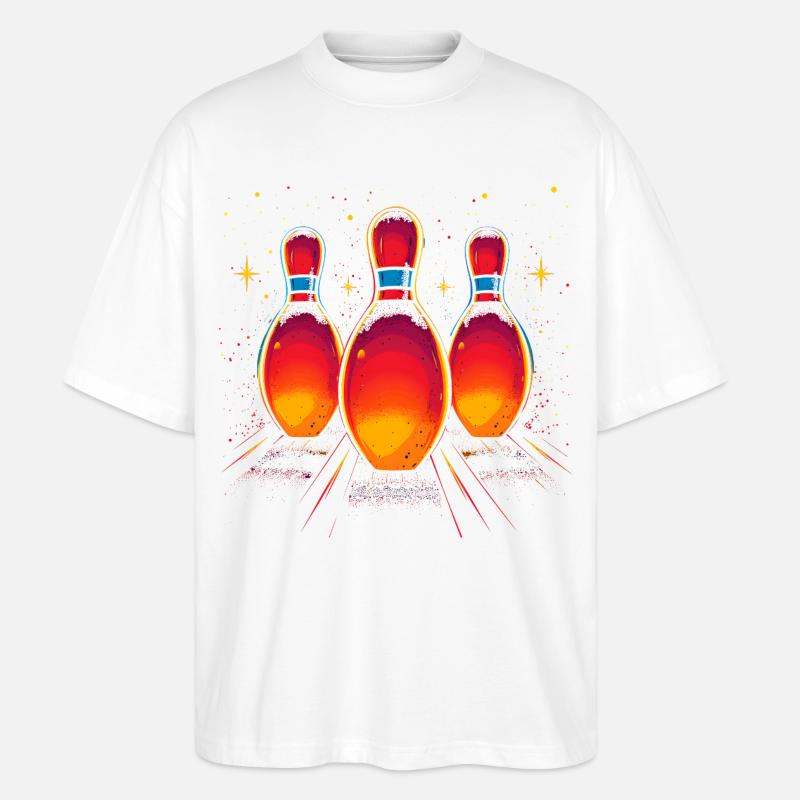 Bowling Vaporwave - Stanley/Stella Oversized Unisex Bio T-Shirt Blaster 2.0 - Weiß