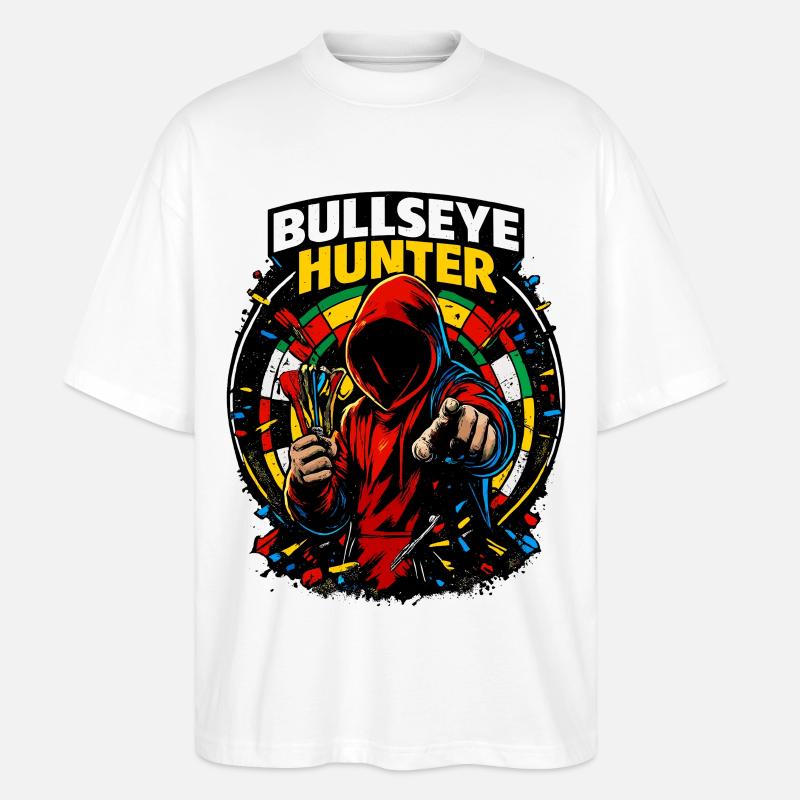 Chasseur de cible à fléchettes - T-shirt bio Blaster 2.0 coupe oversize Stanley/Stella Unisexe - blanc