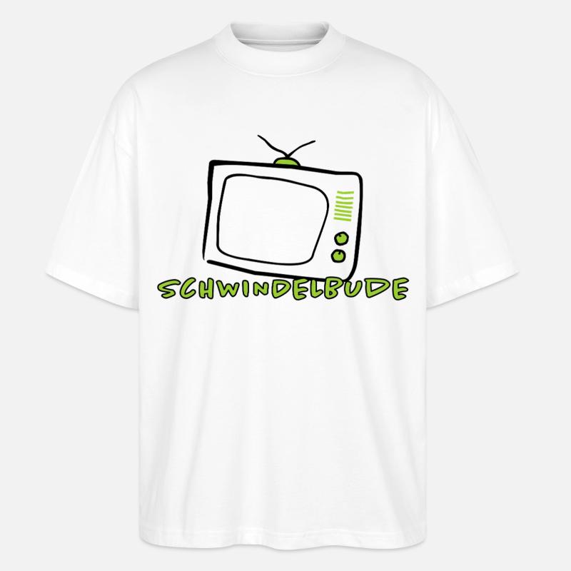 Schwindelbude – Lustiges Humor Statement Design - Stanley/Stella Oversized Unisex Bio T-Shirt Blaster 2.0 - Weiß