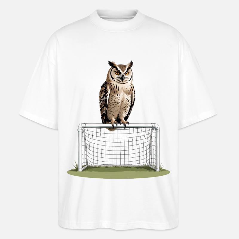 Eule auf Torrahmen – Nachtspiel - Stanley/Stella Oversized Unisex Bio T-Shirt Blaster 2.0 - Weiß