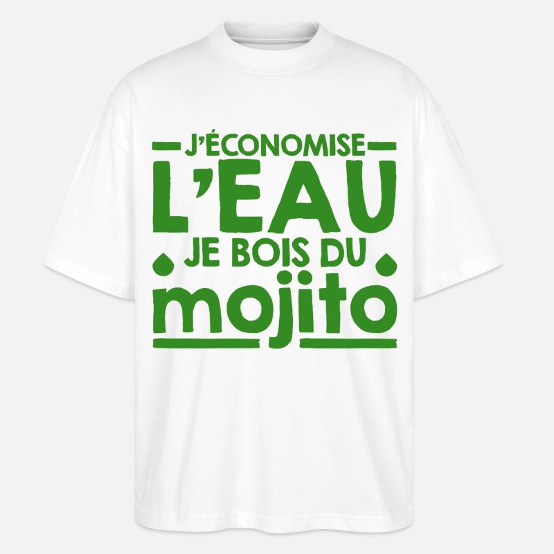 Mojito Humor-Phrase Mojito-Cocktail - Stanley/Stella Oversized Unisex Bio T-Shirt Blaster 2.0 - Weiß