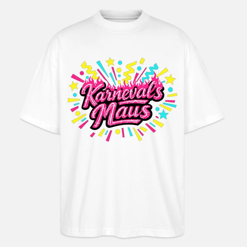 Souris de Carnaval - Cadeau de Carnaval - T-shirt bio Blaster 2.0 coupe oversize Stanley/Stella Unisexe - blanc