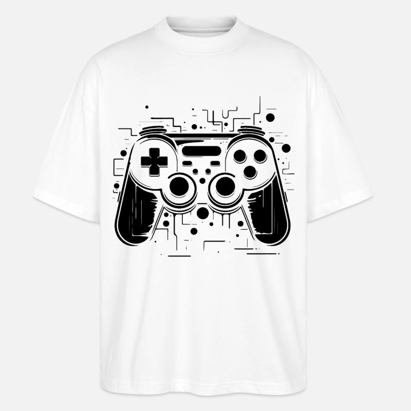 Spiel Controller - Stanley/Stella Oversized Unisex Bio T-Shirt Blaster 2.0 - Weiß