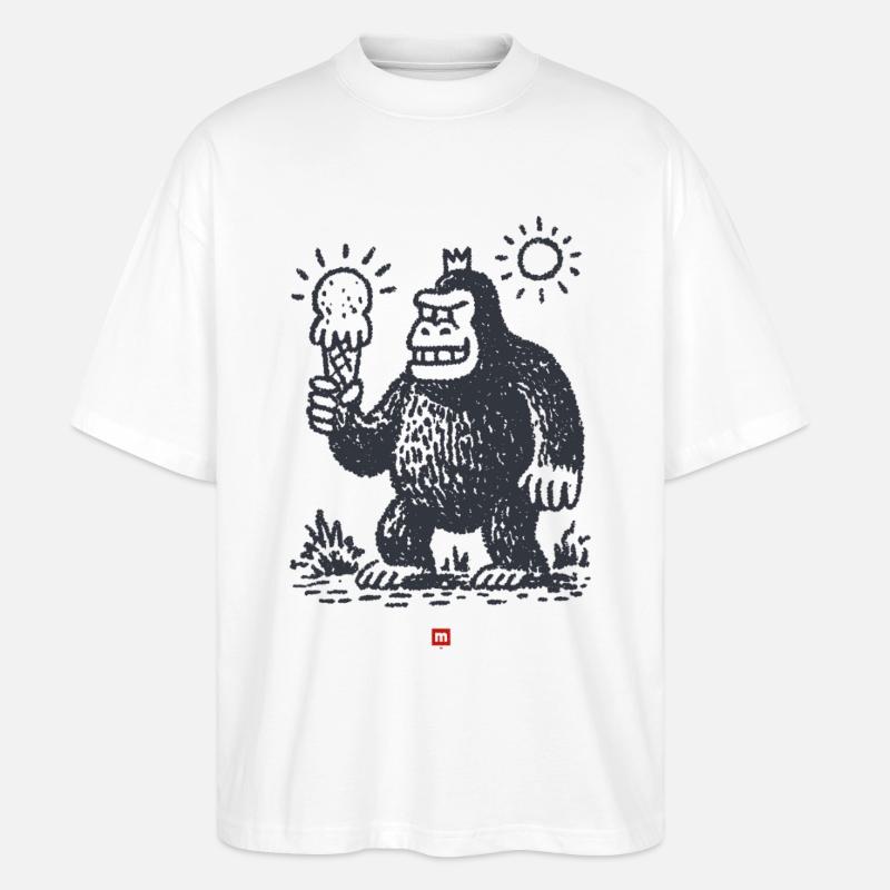Königlicher Monster Eiszauber - Stanley/Stella Oversized Unisex Bio T-Shirt Blaster 2.0 - Weiß
