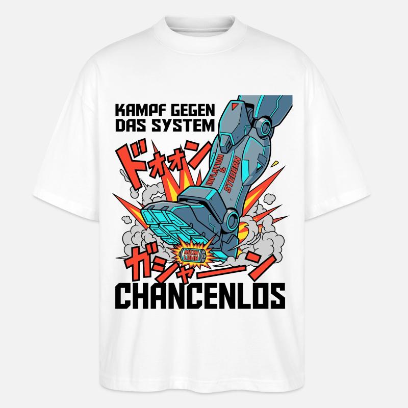 Kampf_Gegen_Das_System - Stanley/Stella Oversized Unisex Bio T-Shirt Blaster 2.0 - Weiß
