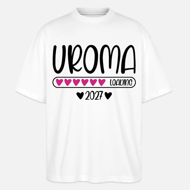 Uroma 2027 loading mit Herzchen Ladebalken - Stanley/Stella Oversized Unisex Bio T-Shirt Blaster 2.0 - Weiß