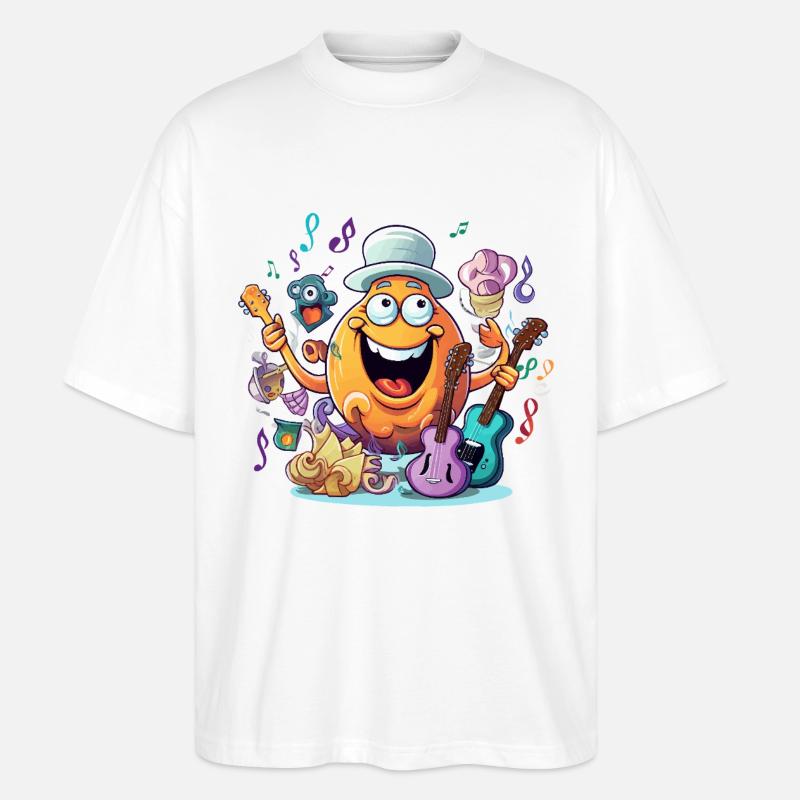 Fruit Rocker à la guitare - T-shirt bio Blaster 2.0 coupe oversize Stanley/Stella Unisexe - blanc