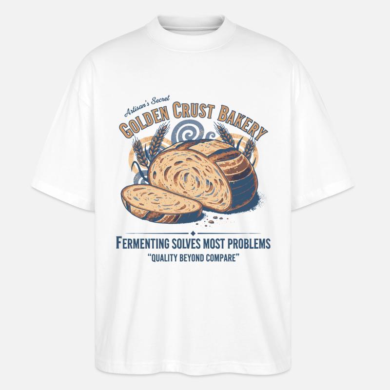Sourdough Bread Baking Baker Sourdough Starter - Stanley/Stella Oversized Unisex Organic T-shirt Blaster 2.0 - white