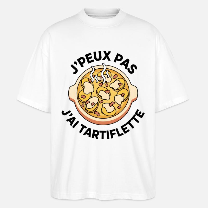 Dampfende Ravioli-Suppe - Stanley/Stella Oversized Unisex Bio T-Shirt Blaster 2.0 - Weiß