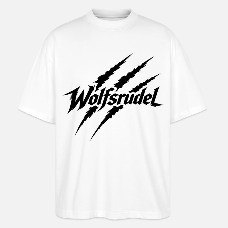 Wolfsrudel - Stanley/Stella Oversized Unisex Bio T-Shirt Blaster 2.0 - Weiß