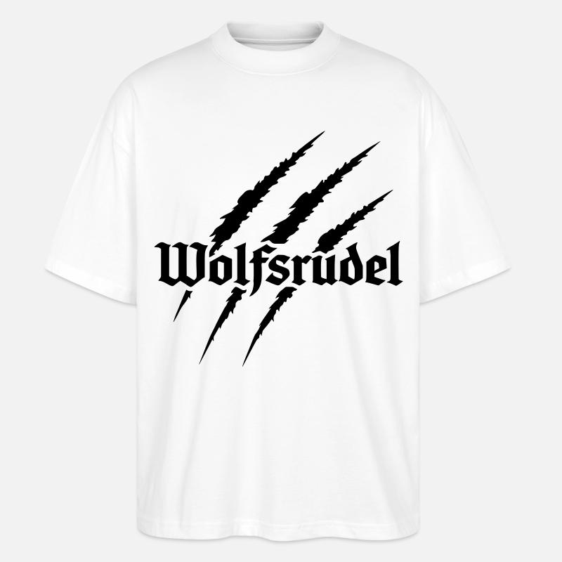Wolfsrudel - Stanley/Stella Oversized Unisex Bio T-Shirt Blaster 2.0 - Weiß