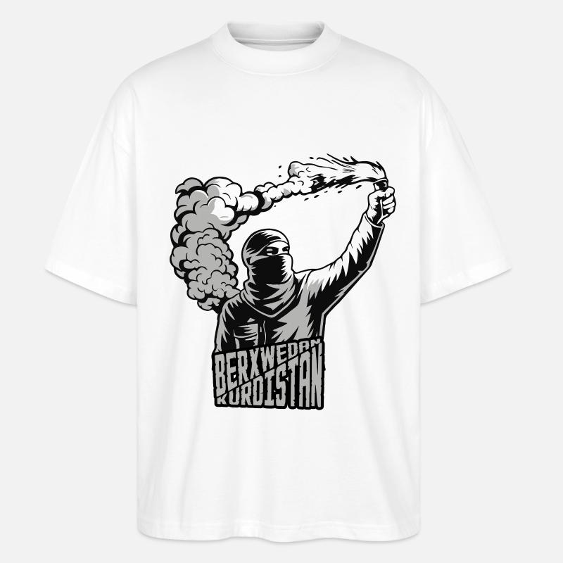 Berxwedan Kurdistan - Stanley/Stella Oversized Unisex Bio T-Shirt Blaster 2.0 - Weiß