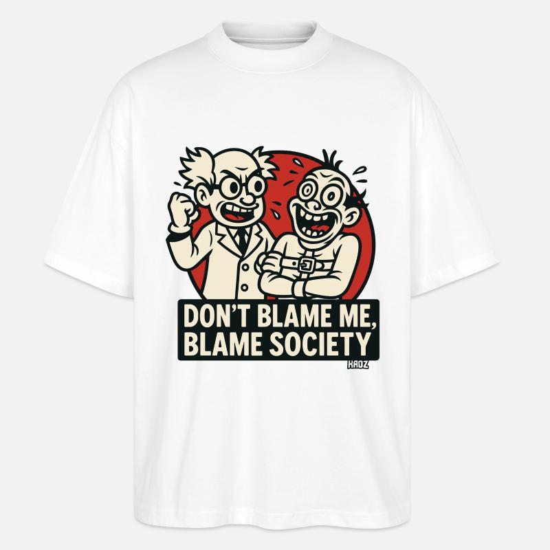 Duo scientifique Société de la Responsabilité - T-shirt bio Blaster 2.0 coupe oversize Stanley/Stella Unisexe - blanc