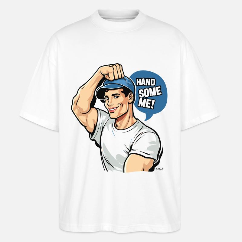 Schöne Ich Retro-Pop-Art - Stanley/Stella Oversized Unisex Bio T-Shirt Blaster 2.0 - Weiß