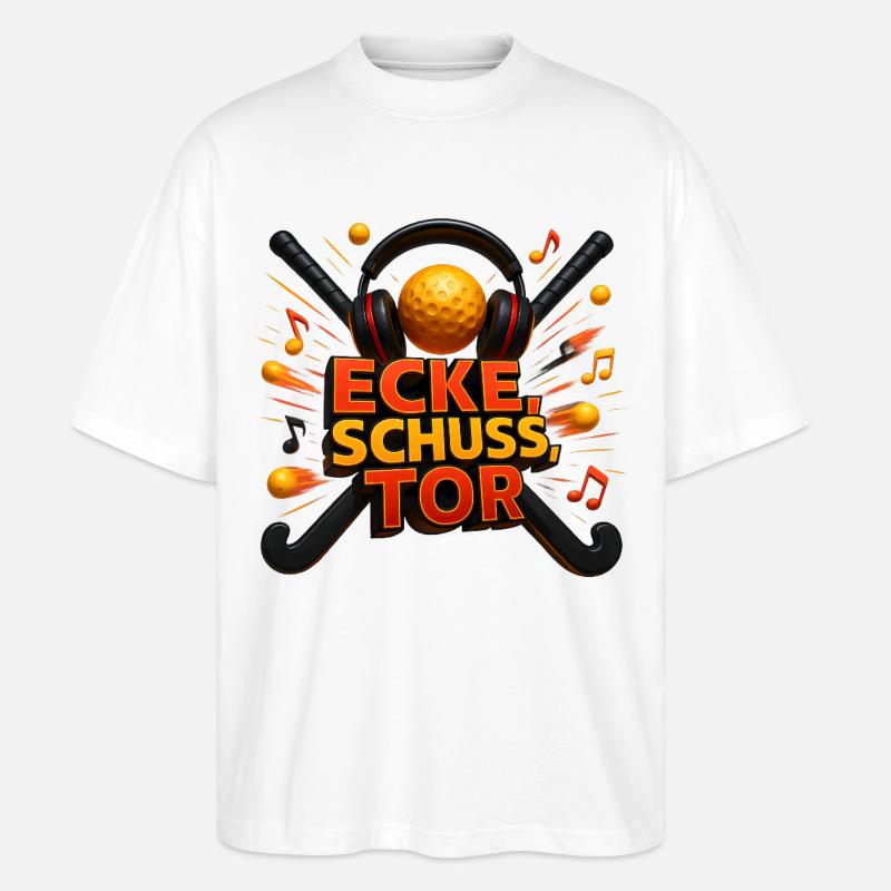 Ecke Schuss Tor  - Stanley/Stella Oversized Unisex Bio T-Shirt Blaster 2.0 - Weiß