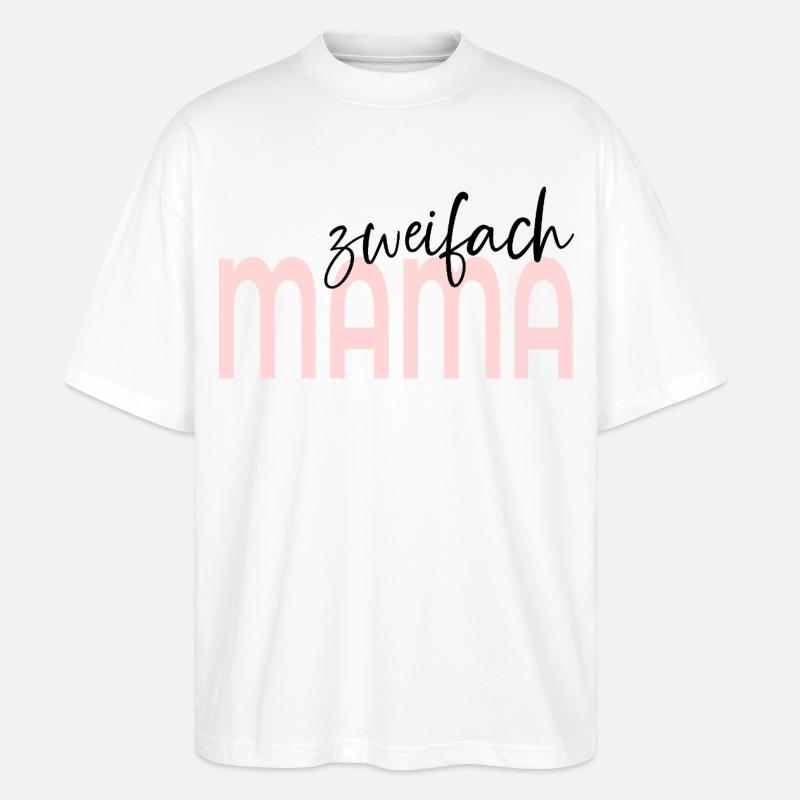 Zweifach Mama - Stanley/Stella Oversized Unisex Bio T-Shirt Blaster 2.0 - Weiß