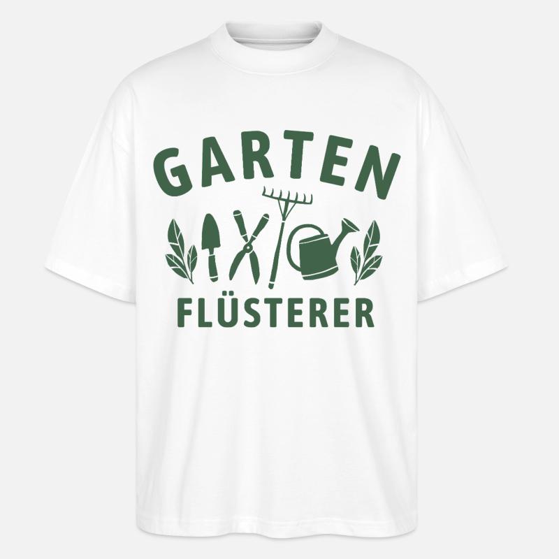 Garten Flüsterer - Retro Gärtner Natur - Stanley/Stella Oversized Unisex Bio T-Shirt Blaster 2.0 - Weiß