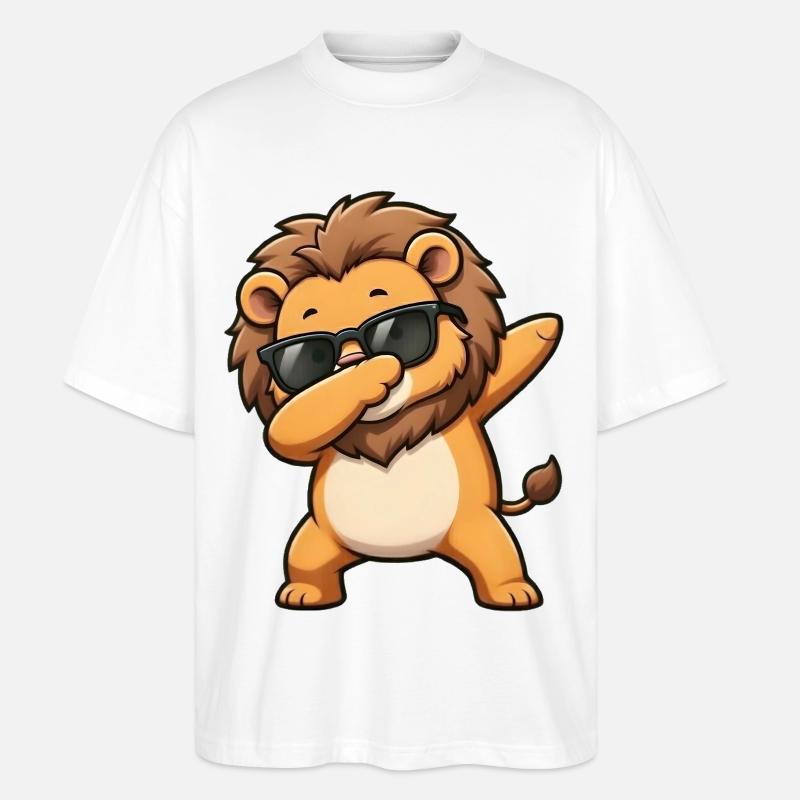 Dabbing Lion - T-shirt bio Blaster 2.0 coupe oversize Stanley/Stella Unisexe - blanc