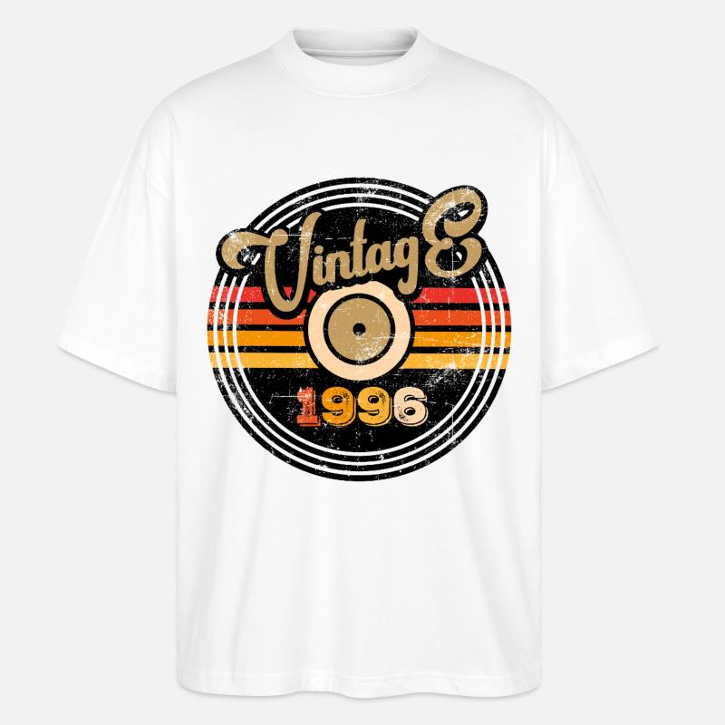 30e anniversaire du millésime 1996 - T-shirt bio Blaster 2.0 coupe oversize Stanley/Stella Unisexe - blanc