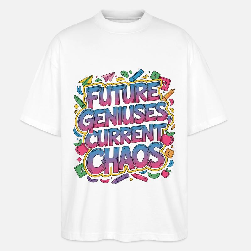 Elementary Teacher Future Geniuses Primary Teacher - Stanley/Stella Oversized Unisex Bio T-Shirt Blaster 2.0 - Weiß