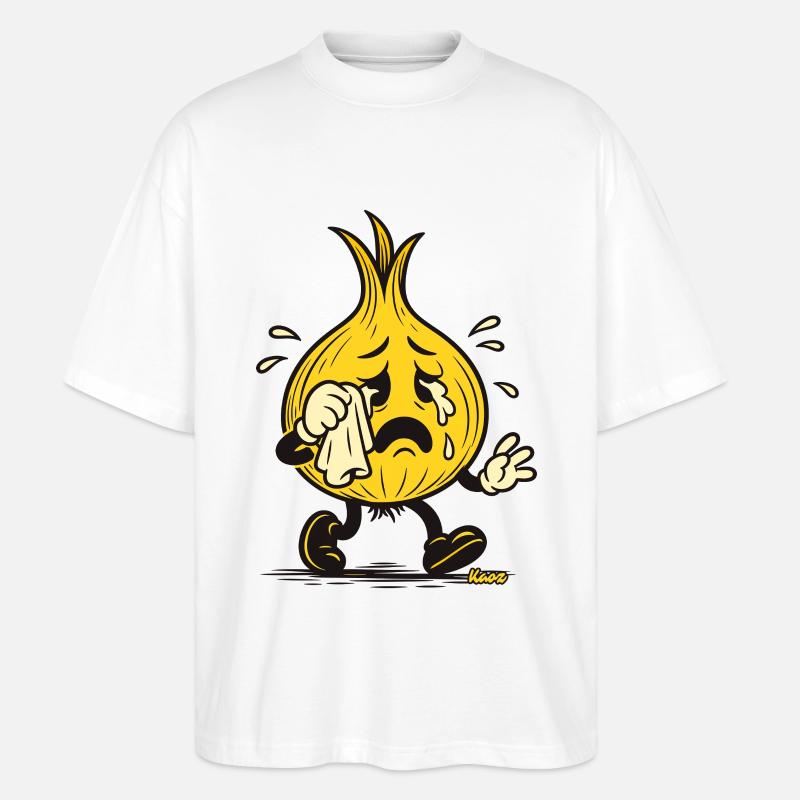 Tearful Onion Mascot - Stanley/Stella Oversized Unisex Organic T-shirt Blaster 2.0 - white