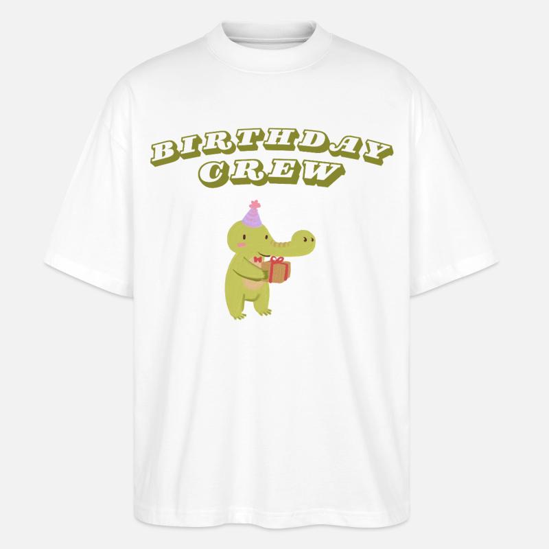 Birthday Crew - Stanley/Stella Oversized Unisex Organic T-shirt Blaster 2.0 - white