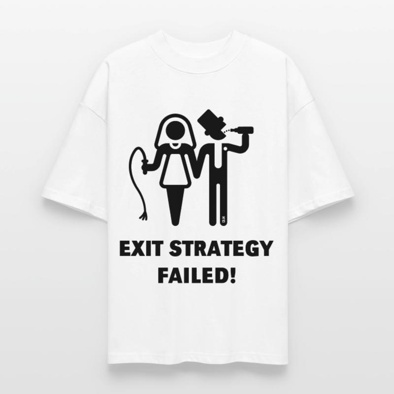 Exit Strategy Failed! (JGA Bräutigam Game Over B) Stanley/Stella Oversized Unisex Organic T-shirt Blaster 2.0