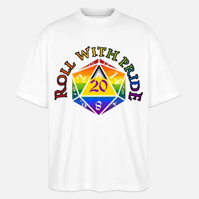 Roll with PRIDE ! - T-shirt bio Blaster 2.0 coupe oversize Stanley/Stella Unisexe - blanc