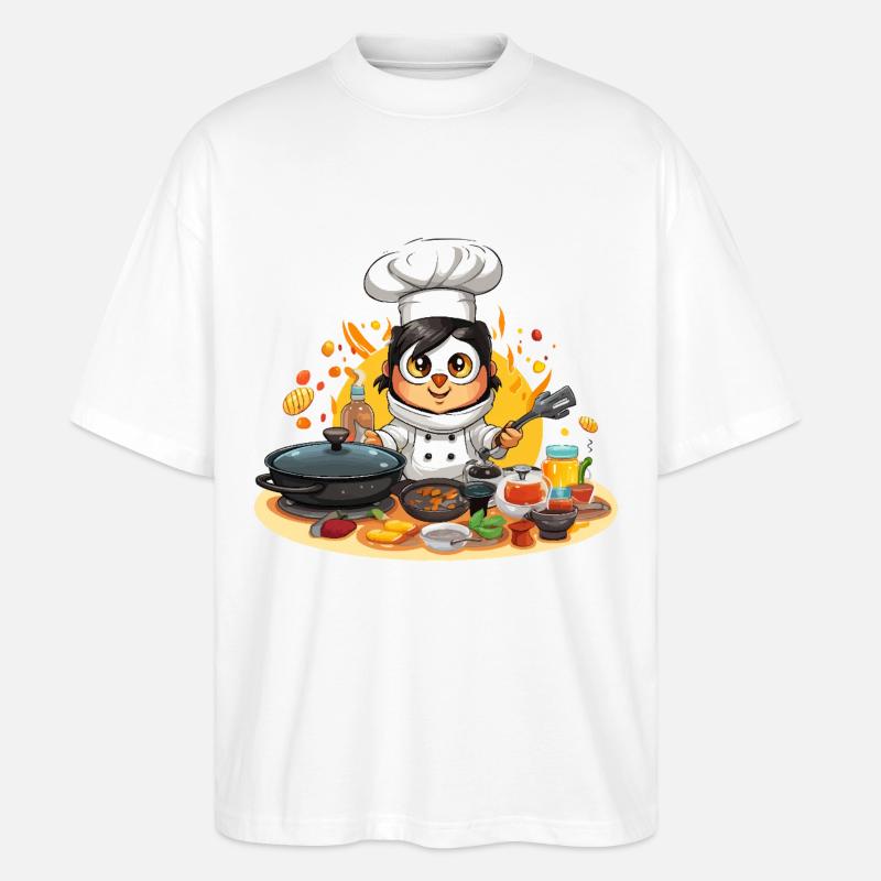 Chef Chef Cuisinier Pingouin - T-shirt bio Blaster 2.0 coupe oversize Stanley/Stella Unisexe - blanc