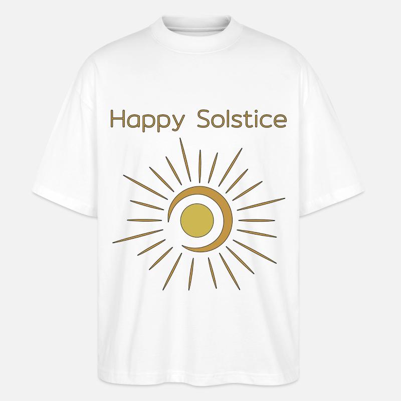 Litha Pagan Solstice d’été Midsommar - T-shirt bio Blaster 2.0 coupe oversize Stanley/Stella Unisexe - blanc