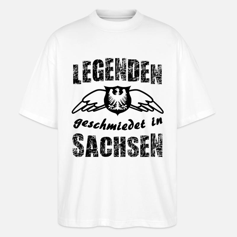 Legenden aus Sachsen - Stanley/Stella Oversized Unisex Bio T-Shirt Blaster 2.0 - Weiß