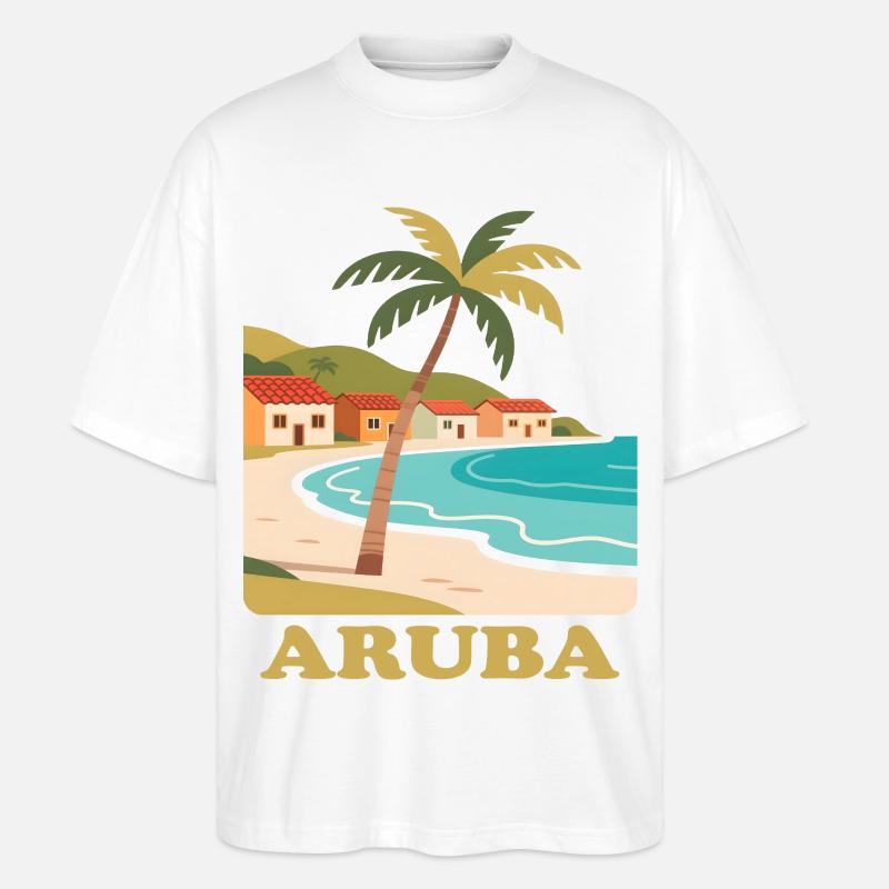 Aruba - Stanley/Stella Oversized Unisex Bio T-Shirt Blaster 2.0 - Weiß