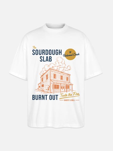 Sauerteigbrot-Backer Die Sauerteigplatte - Stanley/Stella Oversized Unisex Bio T-Shirt Blaster 2.0 - Weiß