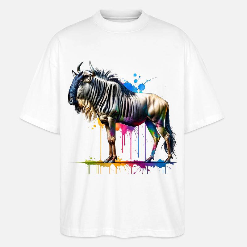 GNU Gift - Stanley/Stella Oversized Unisex Organic T-shirt Blaster 2.0 - white