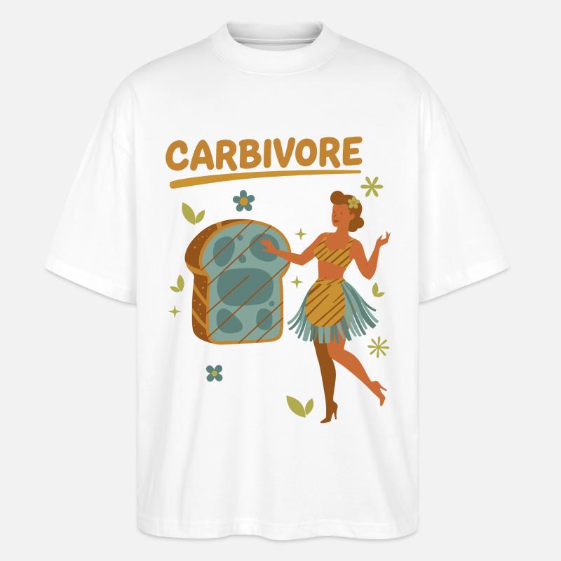 Sauerteig Brot Backbäcker KARBIVORE Sauerteig - Stanley/Stella Oversized Unisex Bio T-Shirt Blaster 2.0 - Weiß