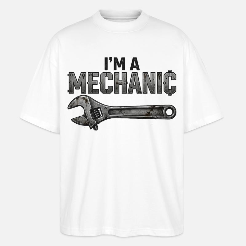 Ich bin Mechaniker - Stanley/Stella Oversized Unisex Bio T-Shirt Blaster 2.0 - Weiß