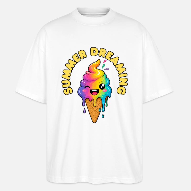 Summer Dreaming - Stanley/Stella Oversized Unisex Bio T-Shirt Blaster 2.0 - Weiß