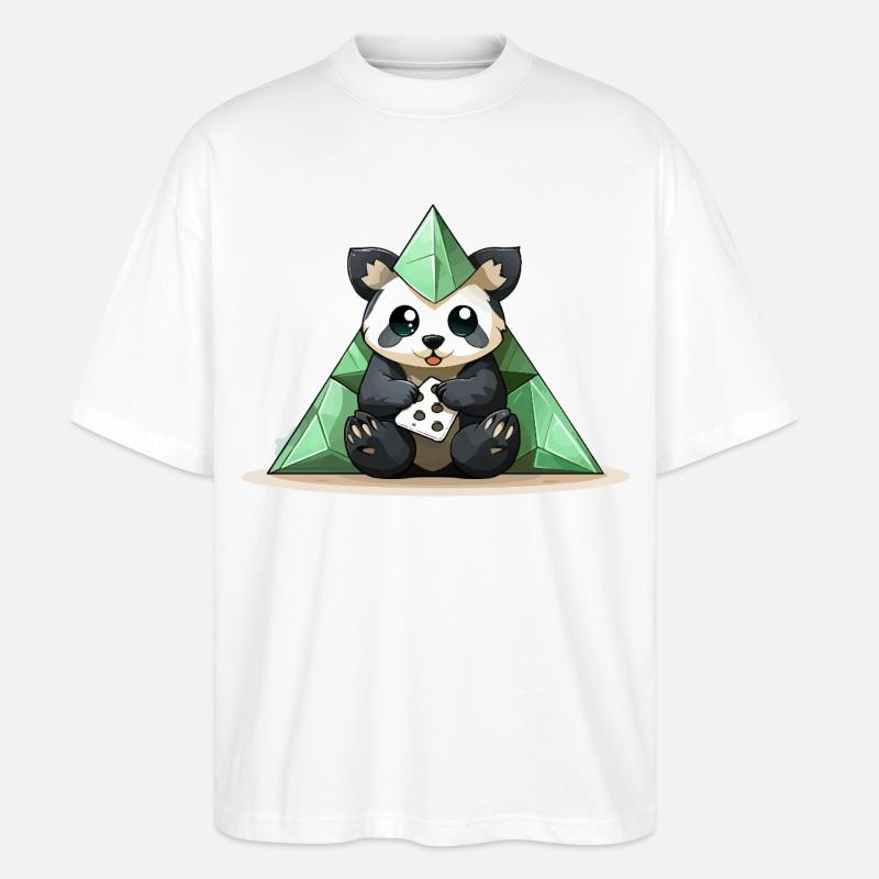 Pyramide de Cristal de Panda - T-shirt bio Blaster 2.0 coupe oversize Stanley/Stella Unisexe - blanc