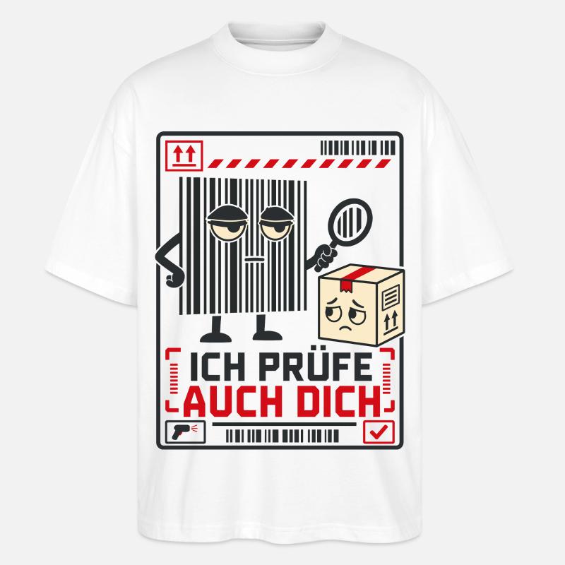 Ich prüfe auch dich - Stanley/Stella Oversized Unisex Bio T-Shirt Blaster 2.0 - Weiß