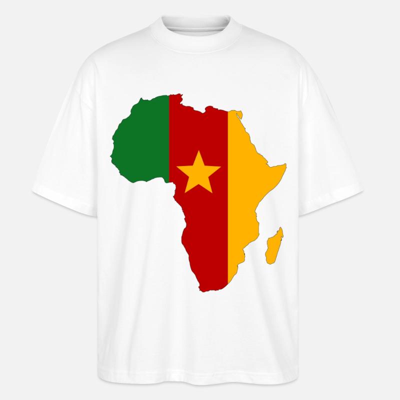 Drapeau du Sénégal Afrique - T-shirt bio Blaster 2.0 coupe oversize Stanley/Stella Unisexe - blanc