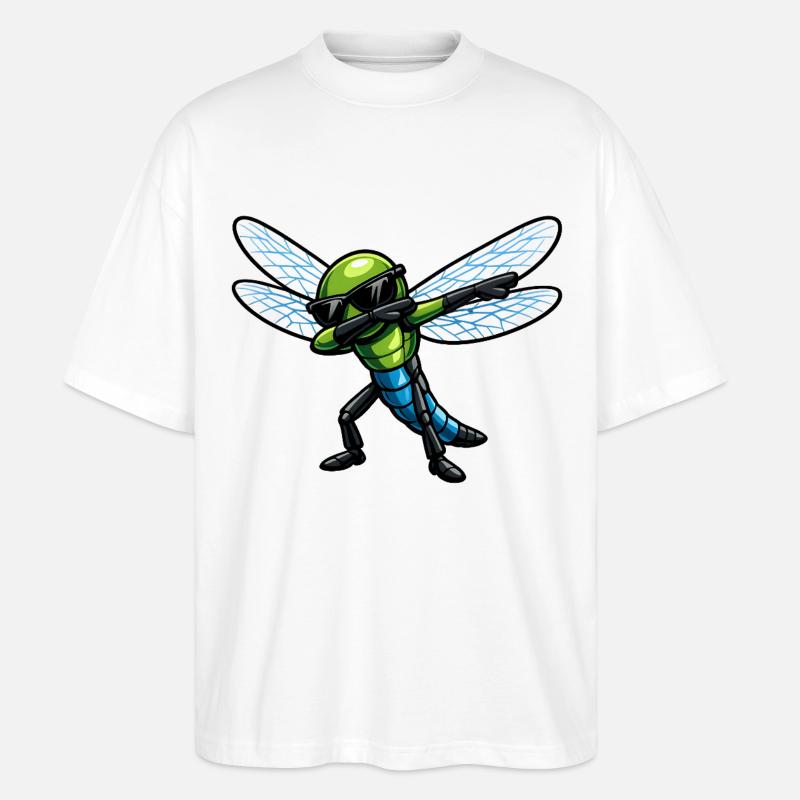 Dab de la Libellule - T-shirt bio Blaster 2.0 coupe oversize Stanley/Stella Unisexe - blanc