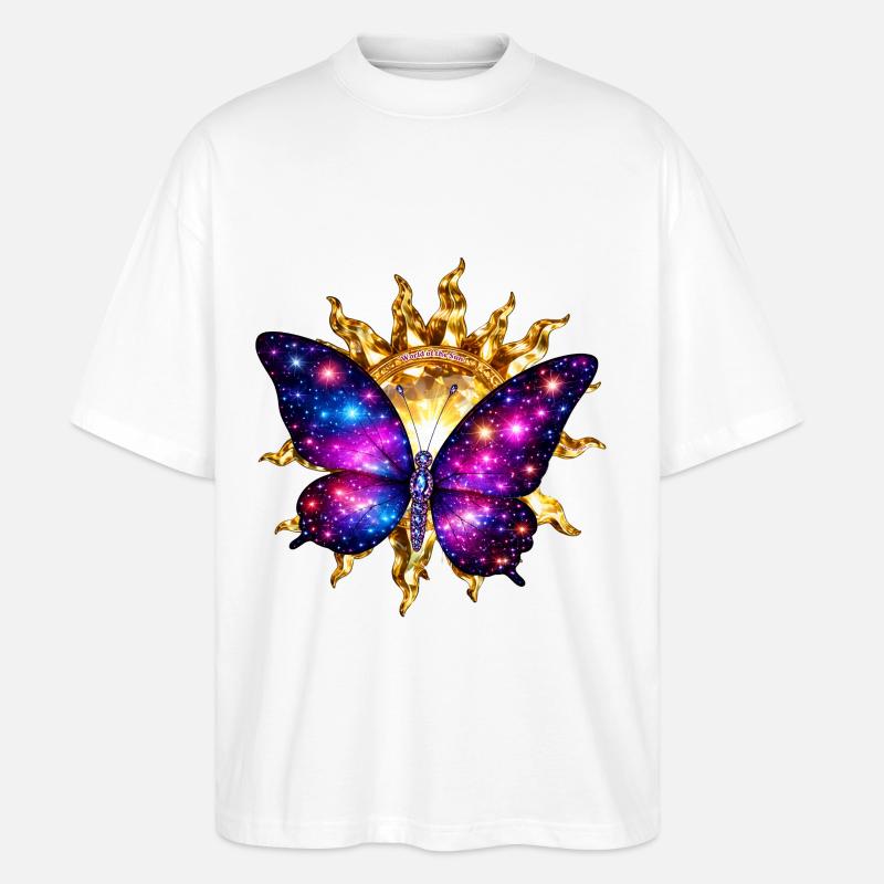Monde du Soleil – Lumière Cosmique Éternelle - T-shirt bio Blaster 2.0 coupe oversize Stanley/Stella Unisexe - blanc